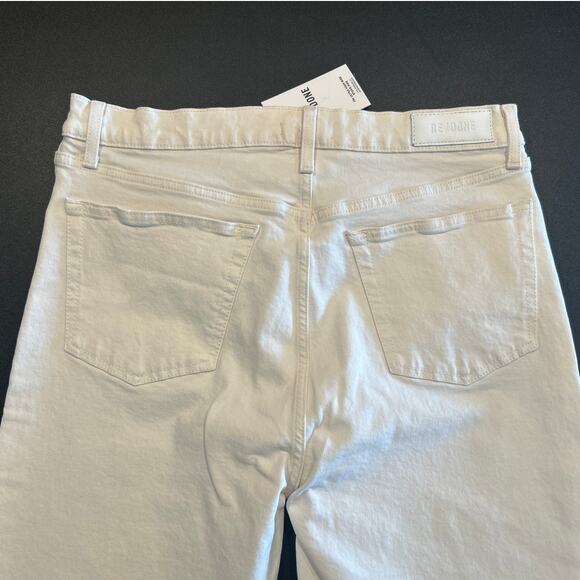 NWT RE/DONE 70s Ultra High Rise Stove Pipe Jeans – White, Size 32 (33” Inseam) - Picture 10 of 11